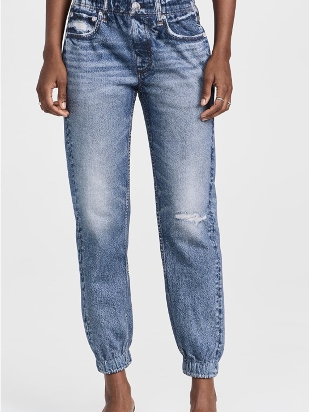 Rag & Bone Miramar Distressed Denim Print Joggers Size S NWOT | Retail $188